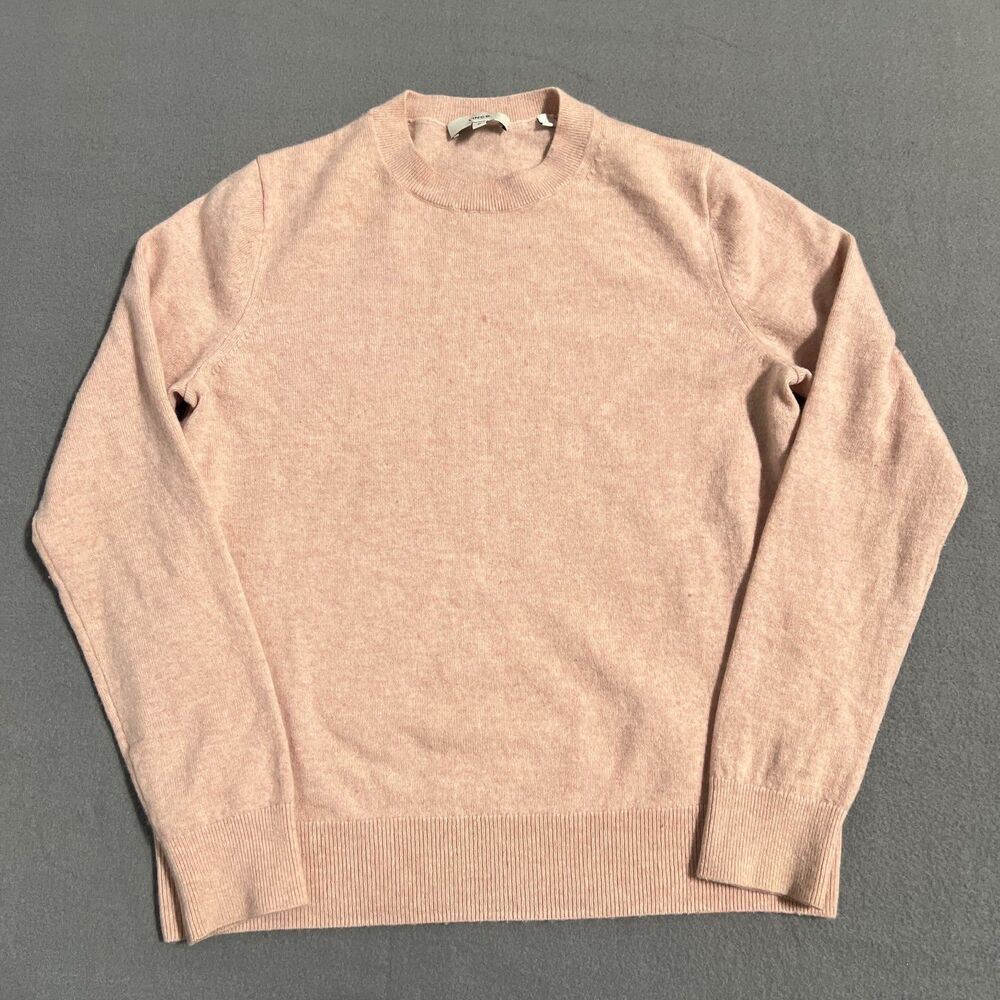 Vince Sweater Women Medium Light Pink Nylon Blend Long Sleeve Crew Neck Pullover